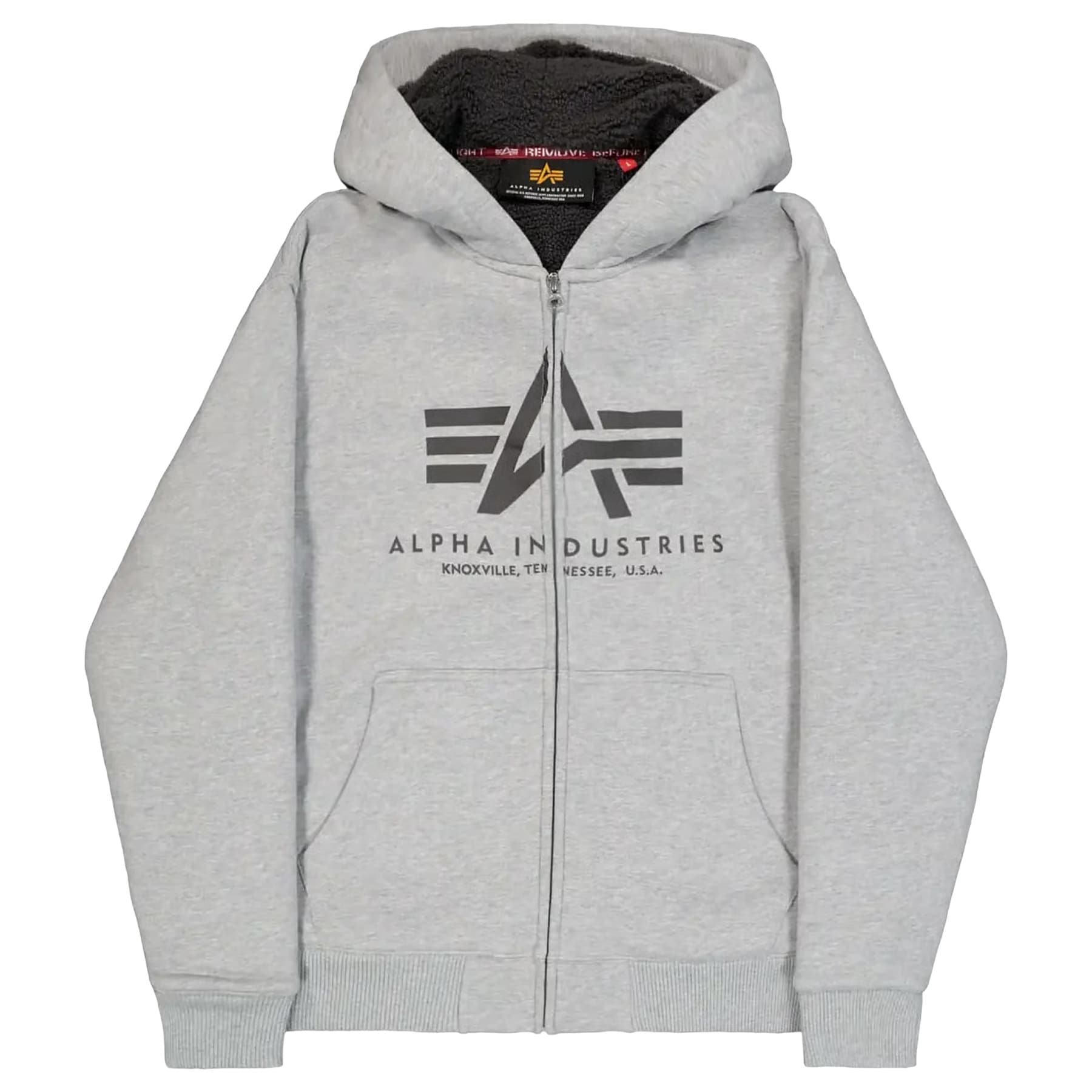 Mikina Alpha Industries Fleece Sherpa Hoodie - Grey Heather