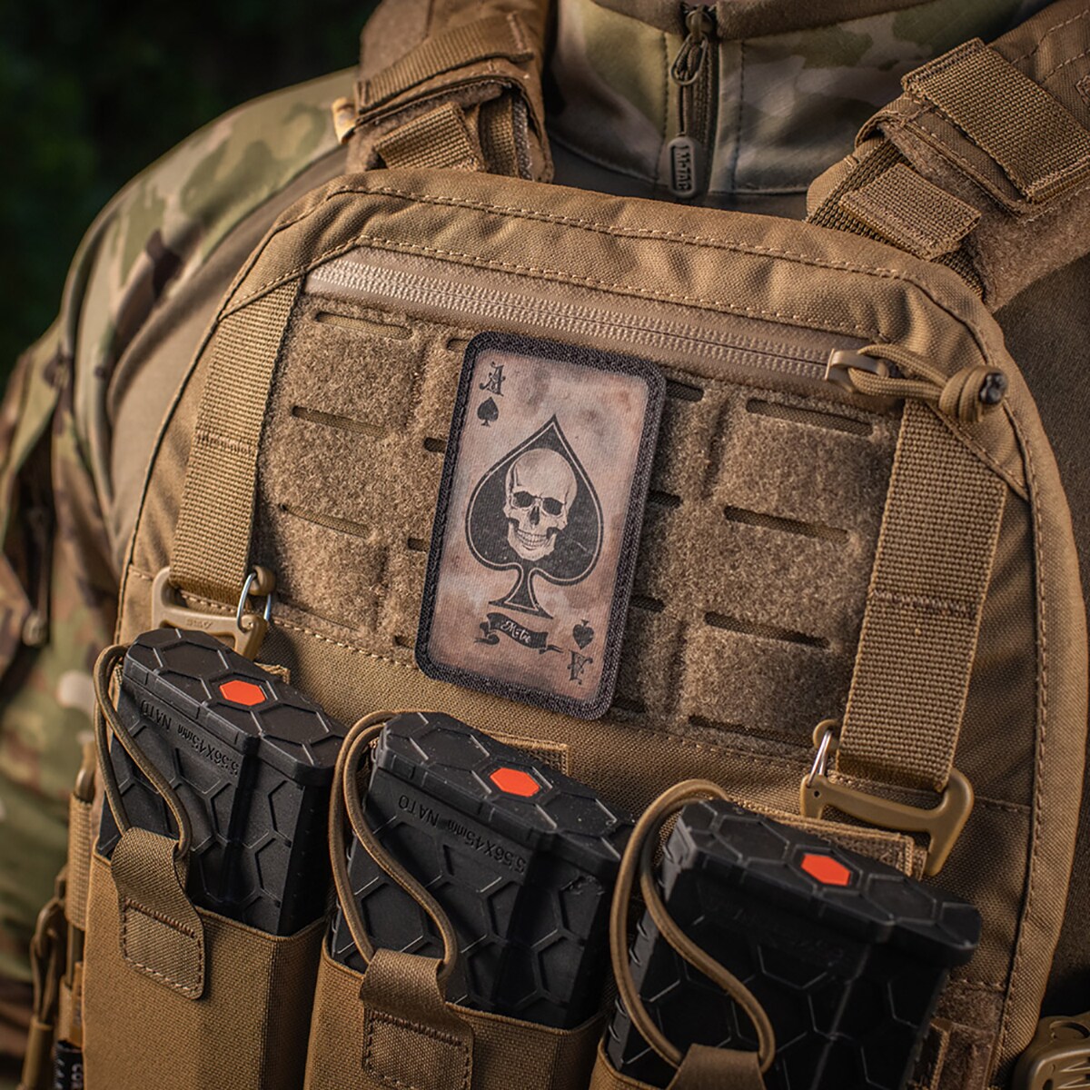 Nášivka M-Tac Ace Of Spades - Coyote/Black