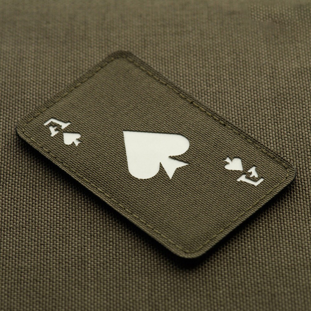 Fluorescenční nášivka M-Tac Ace Of Spades Laser Cut – Ranger Green/GID