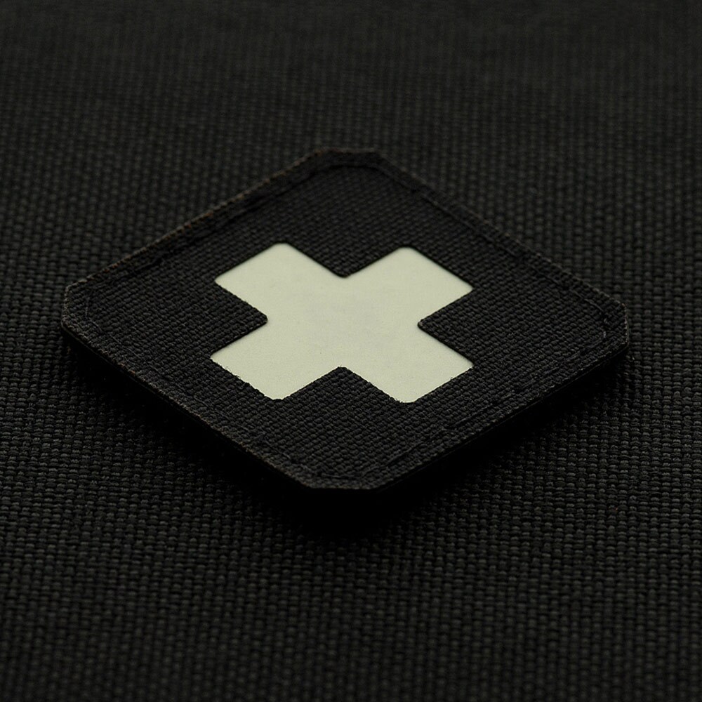 Lékařská nášivka M-Tac Medic Cross Laser Cut fluorescenční - Black/GID