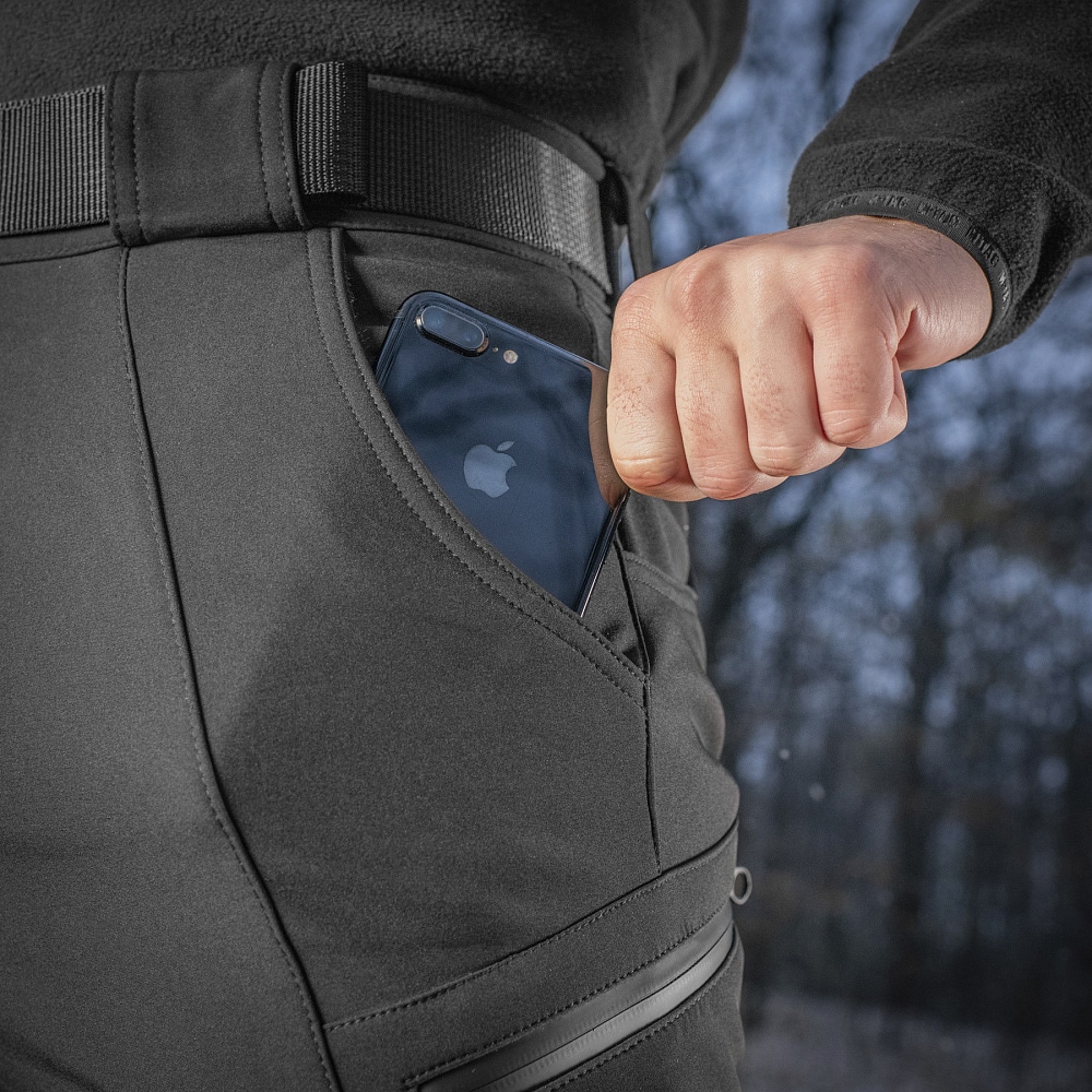 Kalhoty M-Tac Softshell Winter – Černé