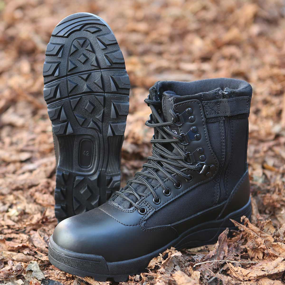 Boty Brandit Tactical Zipper Boots - Black