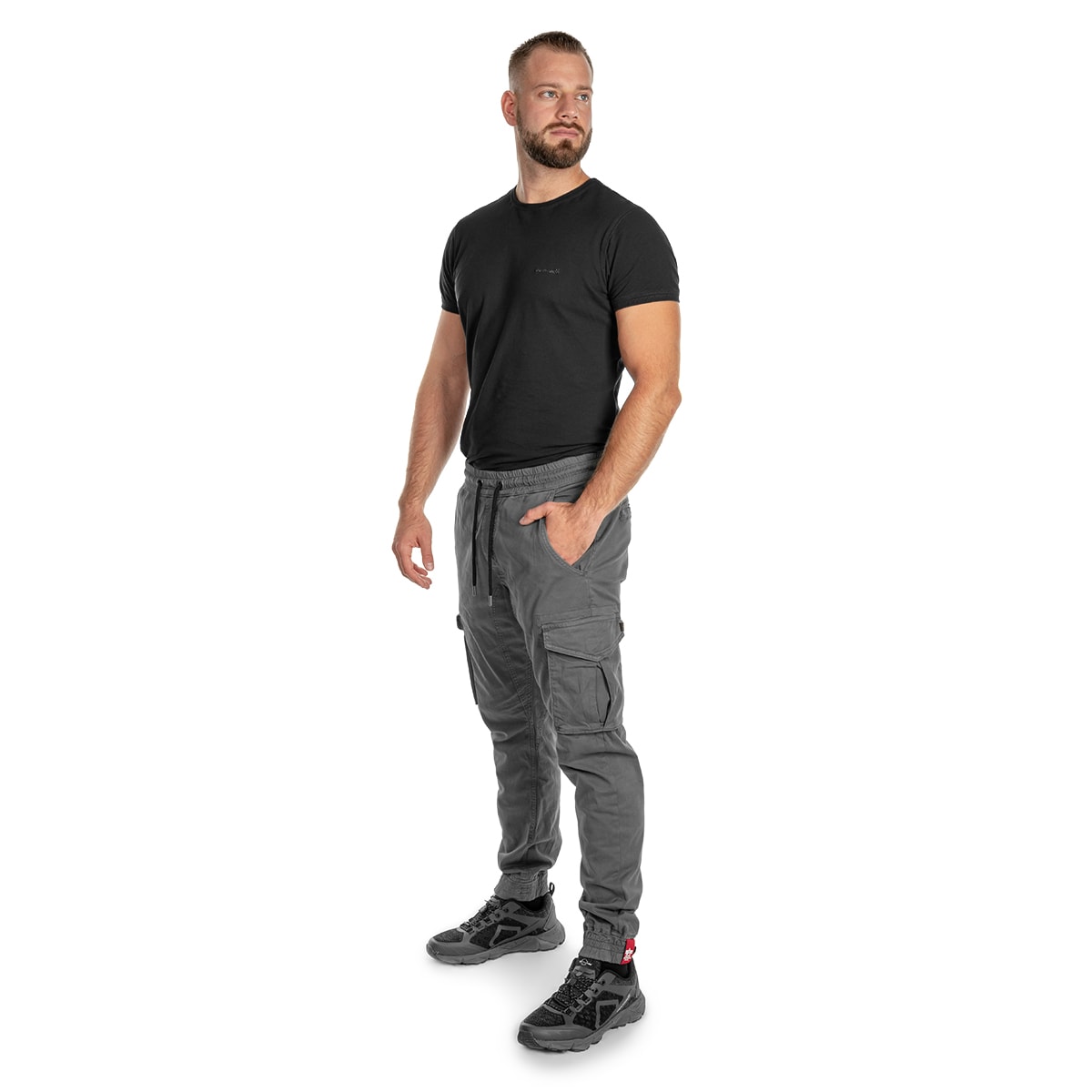 Kalhoty Alpha Industries Cotton Twill Jogger – Grey/Black