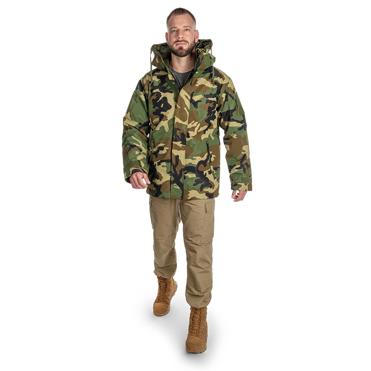 Bunda Mil-Tec ECWCS Wet Weather Gen.II s podšívkou Woodland