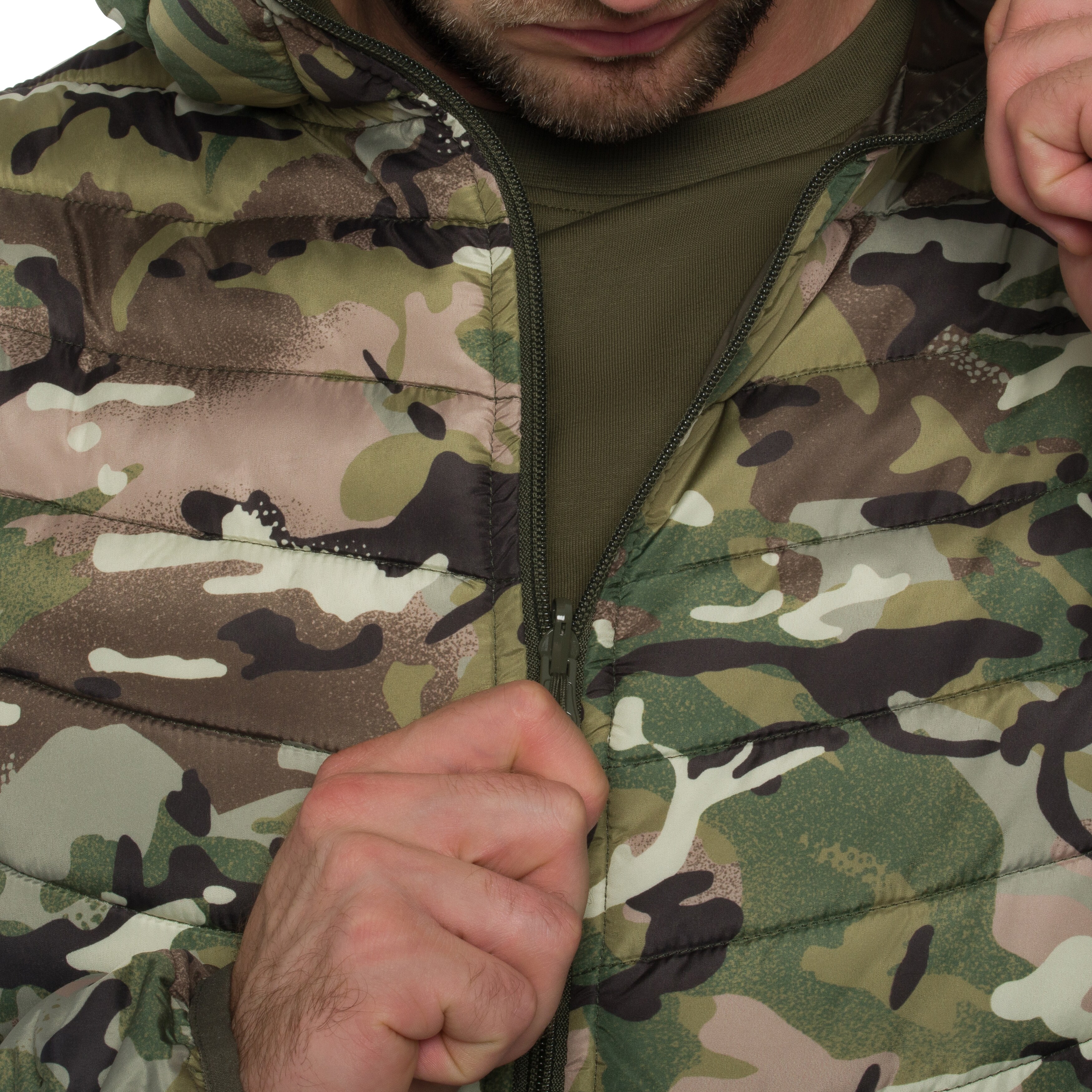 Oboustranná péřová bunda Texar Reverse - Olive/Arid MC Camo