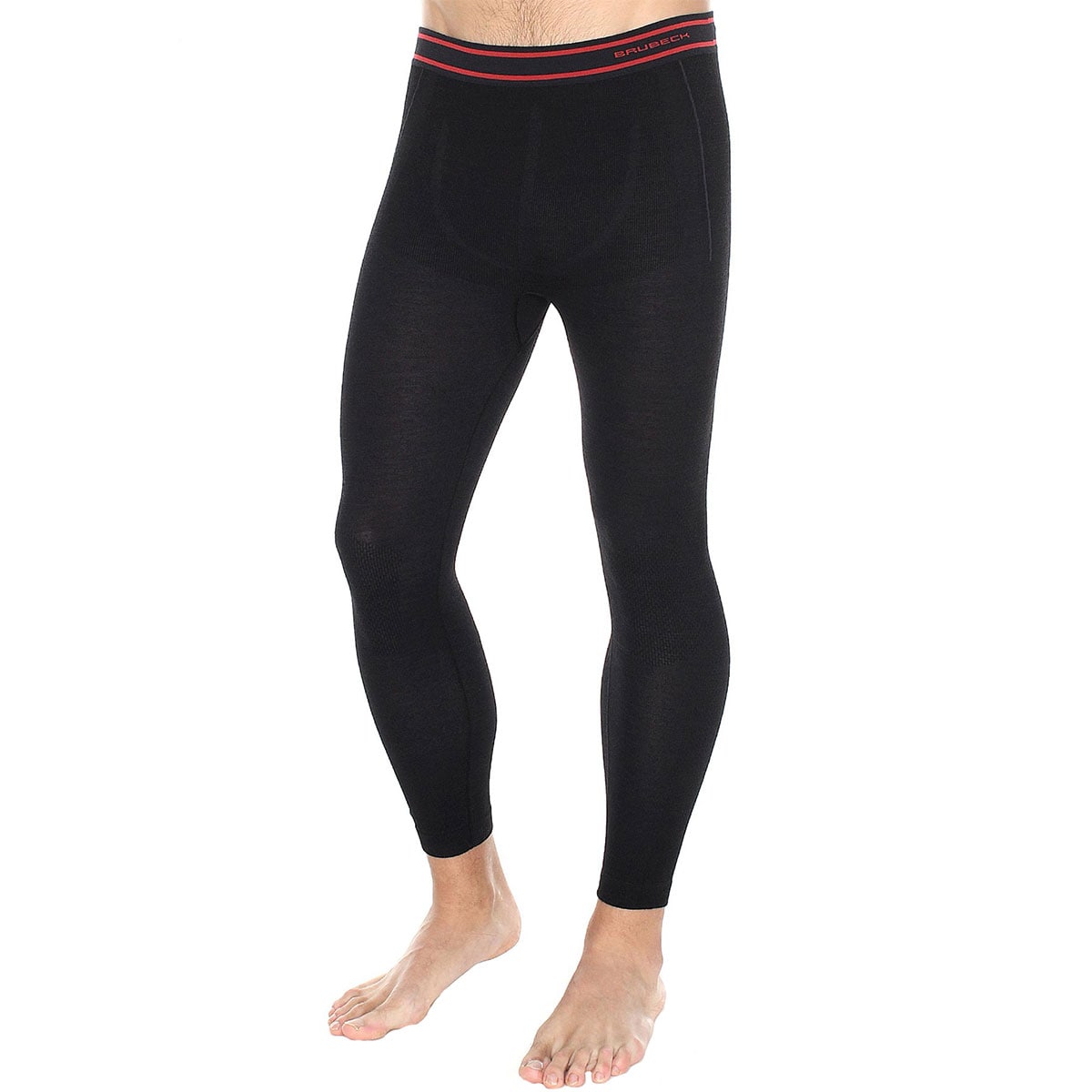 Termoaktivní legíny pro muže Brubeck Merino Active Wool - černé
