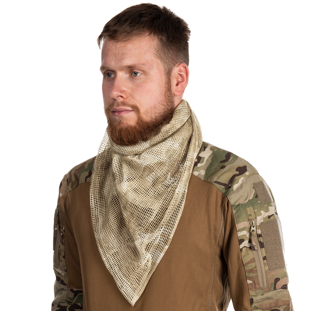 Osobní maskovací síť Brandit Commando Net Scarf – Sandstorm