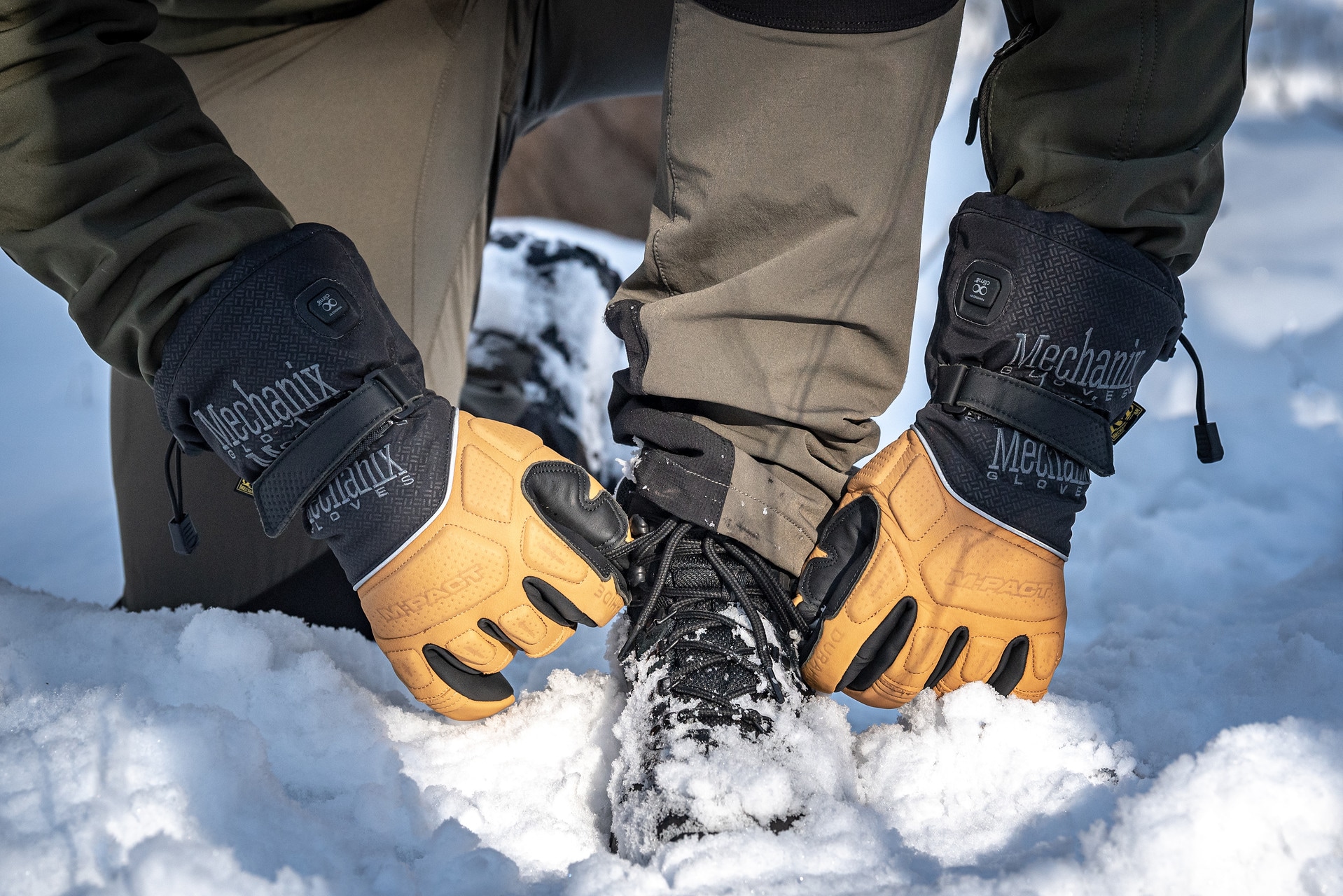 Vyhřívané rukavice Mechanix Wear ColdWork M-Pact Heated Brown/Black