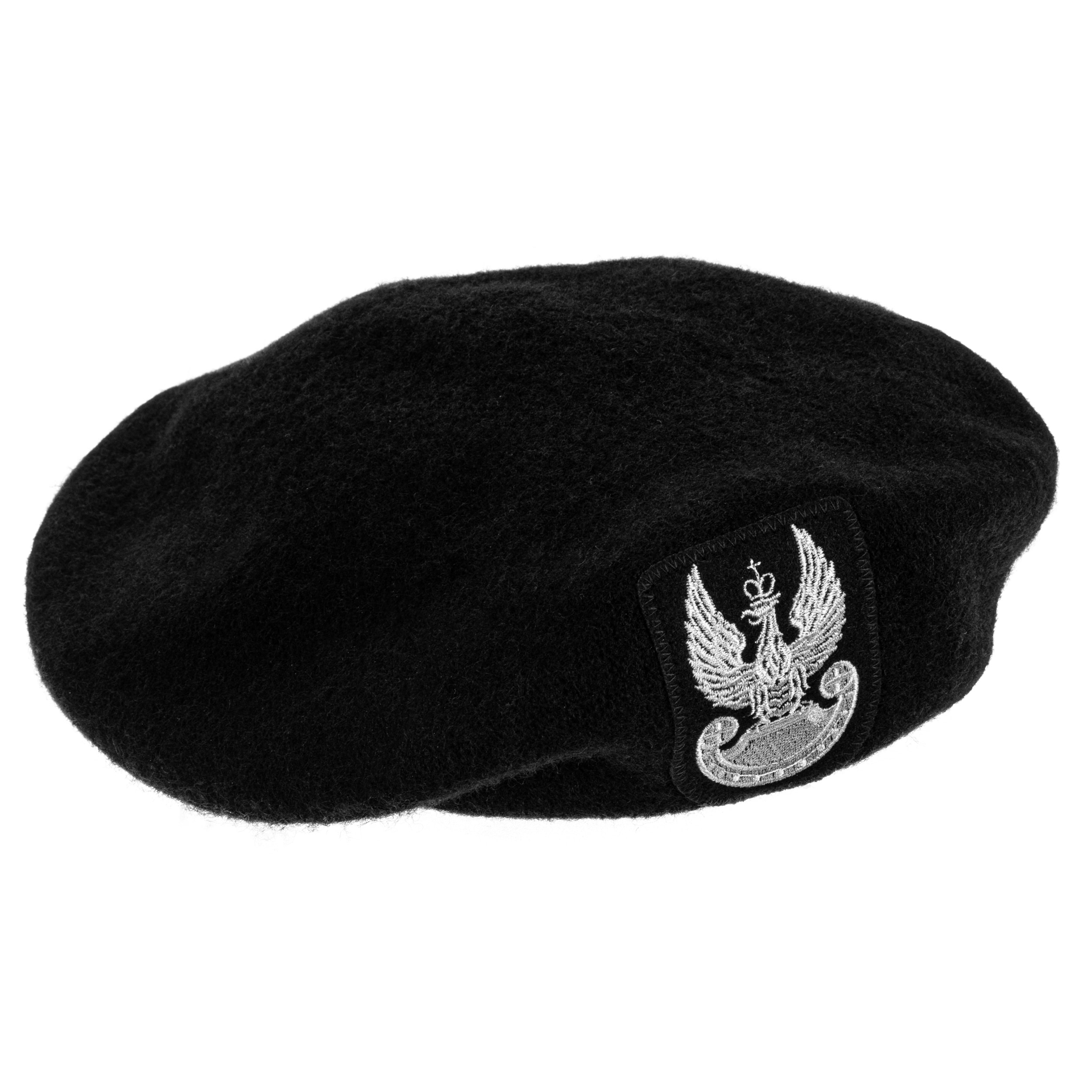 Lisovaný baret Polské armády BB-TEX - černý