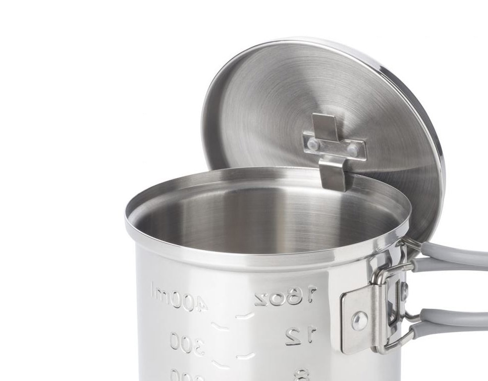 Turistický vařič Esbit s hrncem Cookset Stainless steel 585 ml