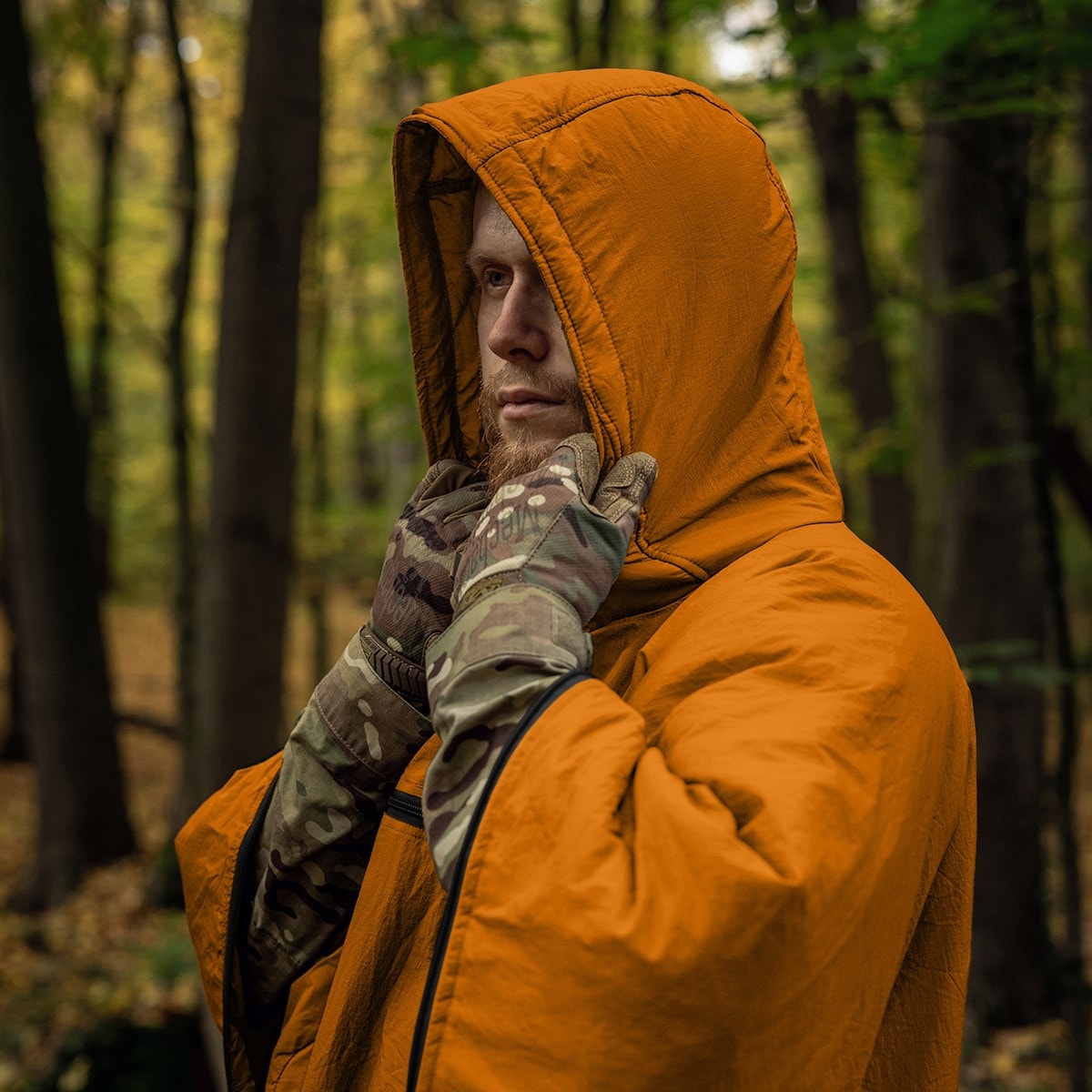 Pončo Helikon-Tex Swagman Roll Climashield Apex se spacím vakem – Orange