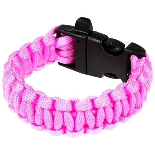 Náramek Paracord Element s přezkou a píšťalkou - Pink