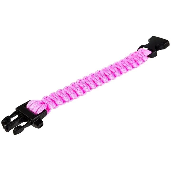 Náramek Paracord Element s přezkou a píšťalkou - Pink