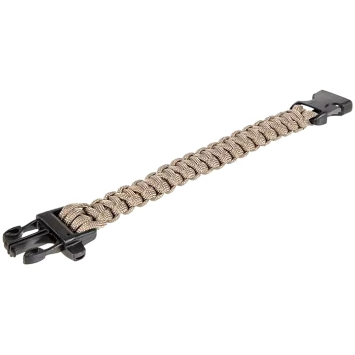 Náramek Paracord Element se sponou a píšťalkou - šedý