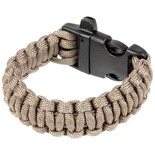 Náramek Paracord Element se sponou a píšťalkou - šedý