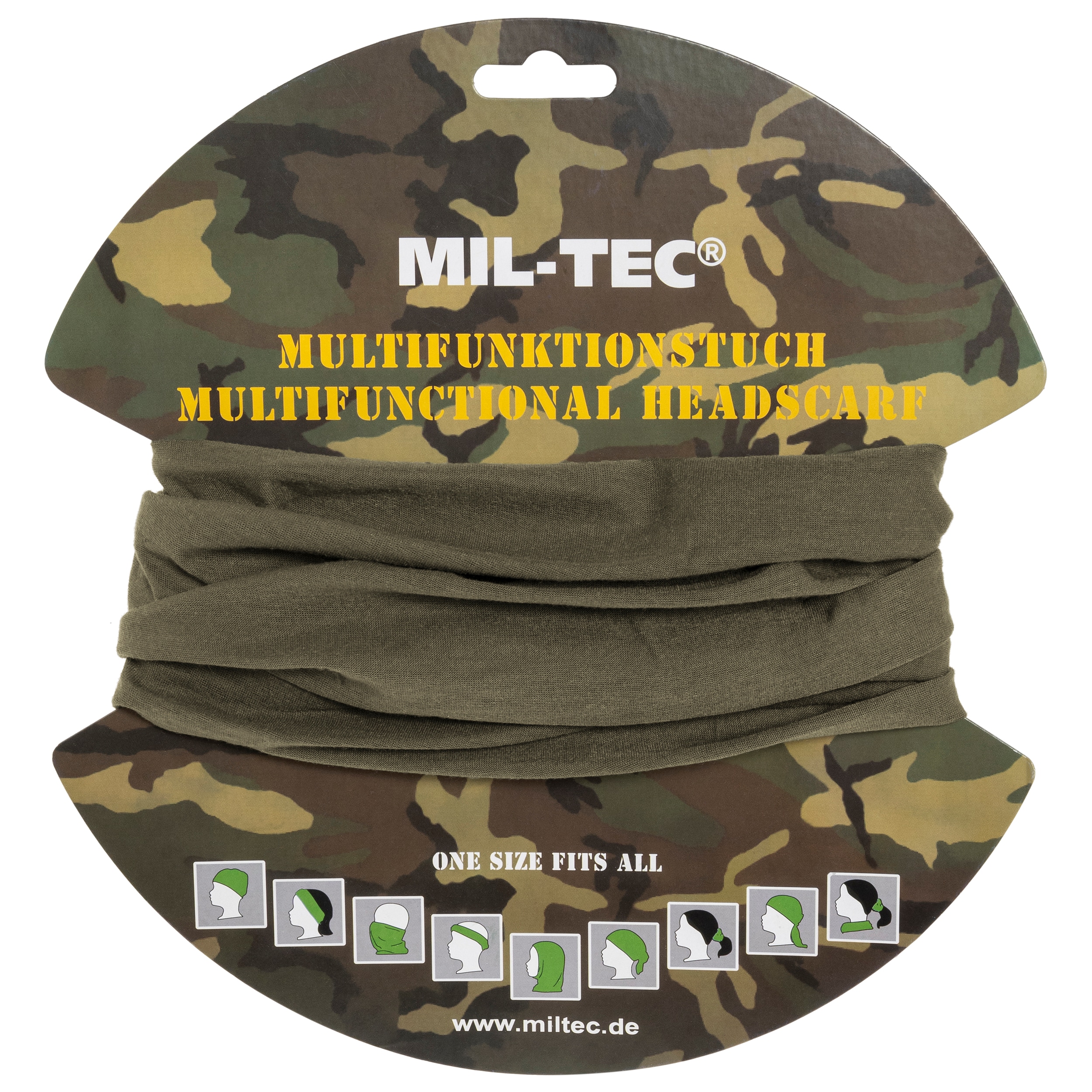 Multifunkční šátek Mil-Tec - Olive