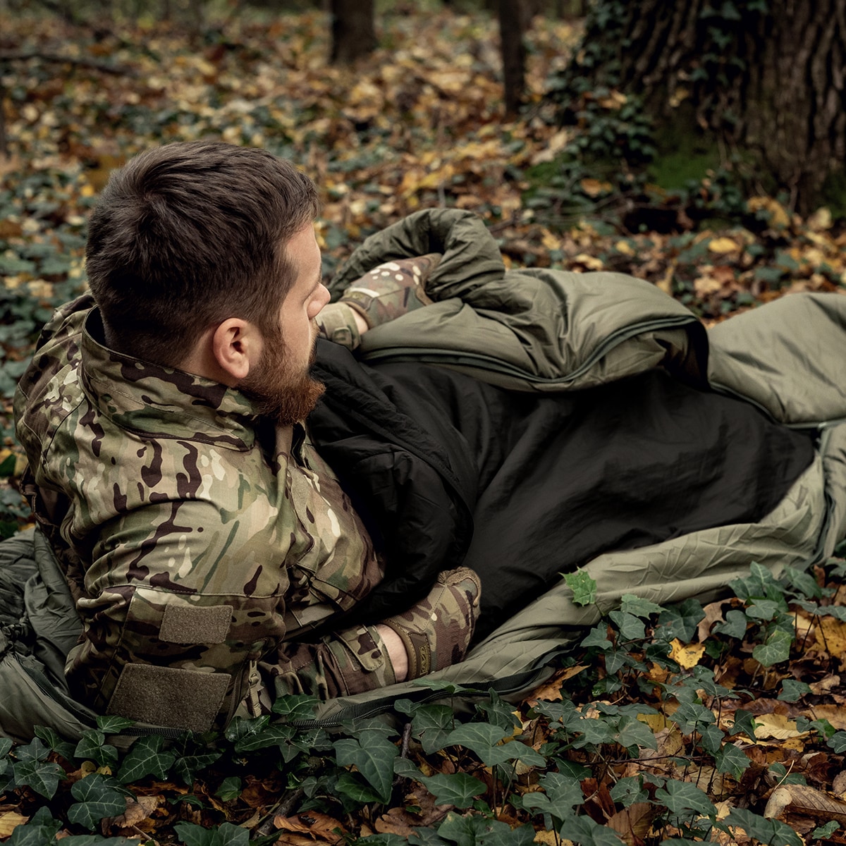 Pončo Helikon-Tex Swagman Roll Climashield Apex se spacím vakem – Black