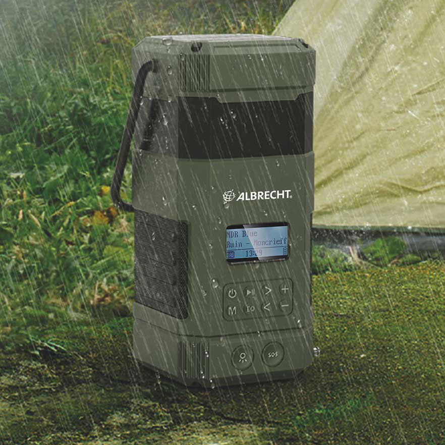 Alarmové rádio Powerbank Albrecht DR 114 FM/DAB+