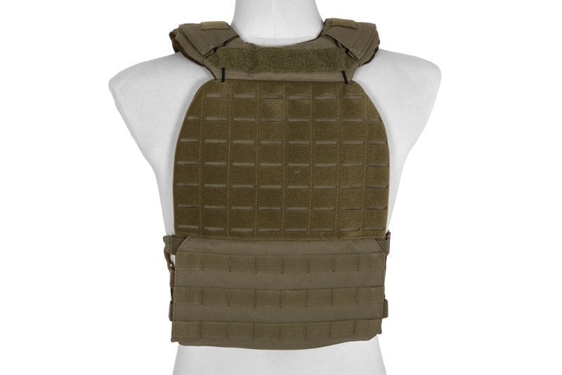 Taktická vesta typu plate carrier molle/laser-cut - Olive