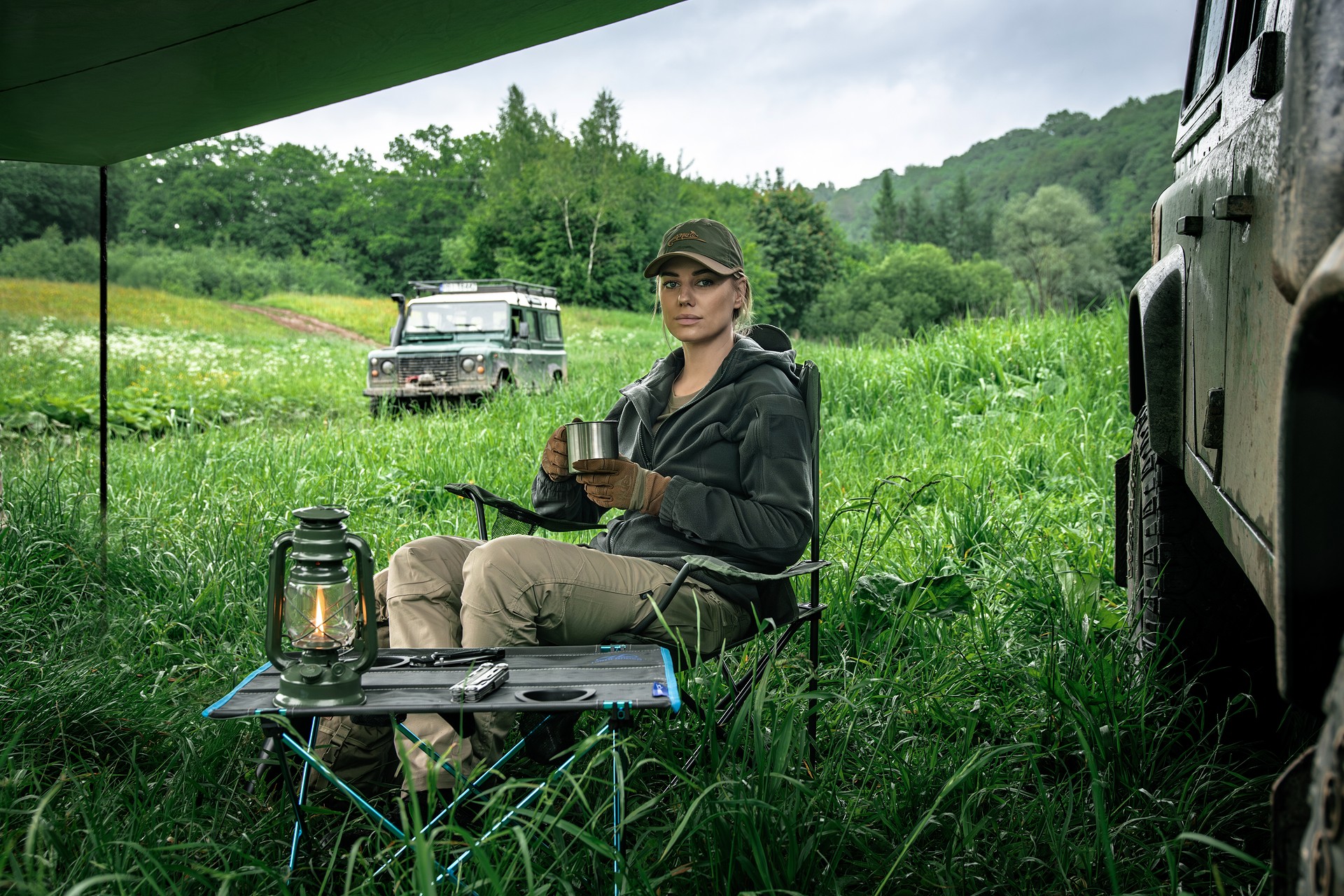 Petrolejová lampa Mil-Tec 23 cm - Olive