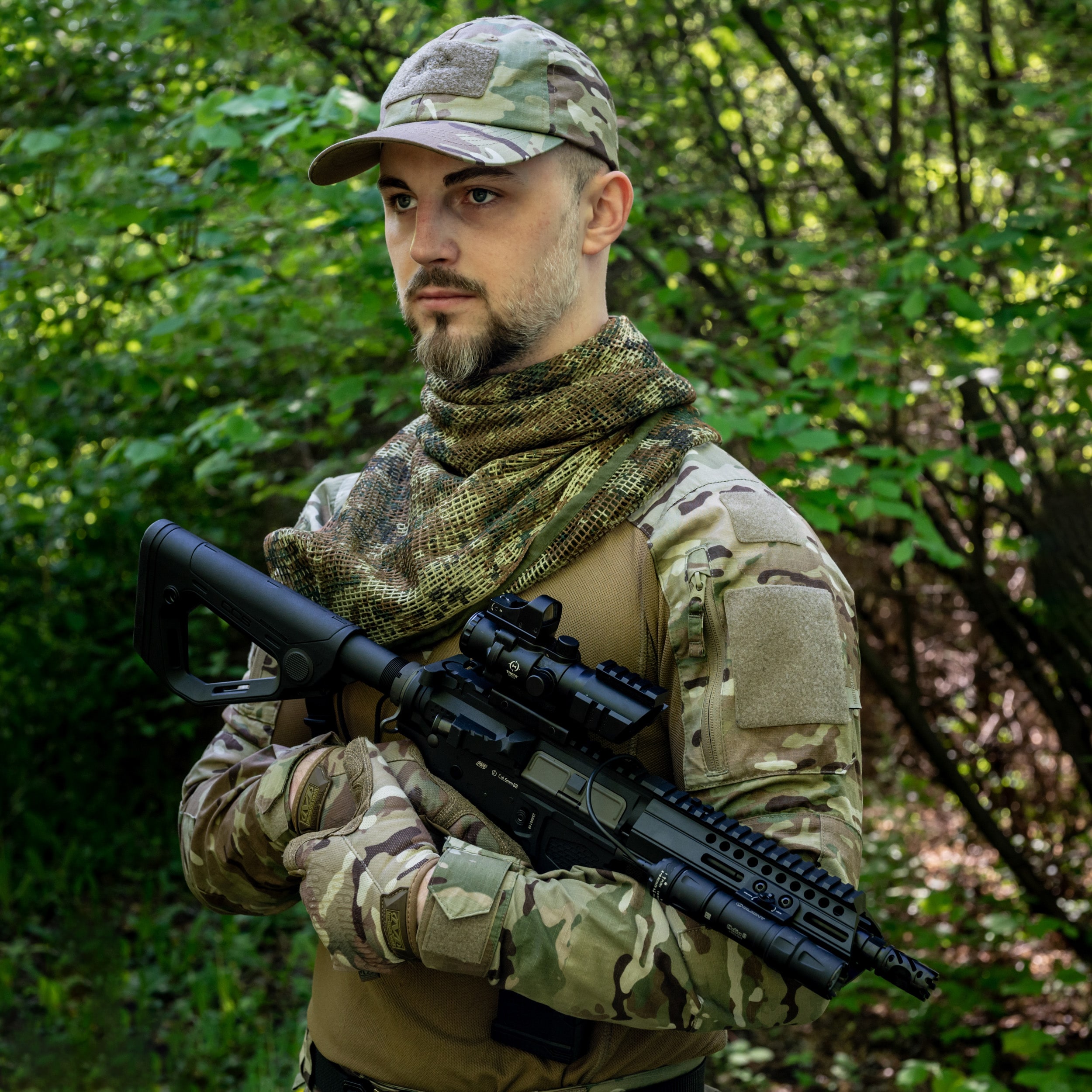 Osobní maskovací síť Mil-Tec – Flecktarn
