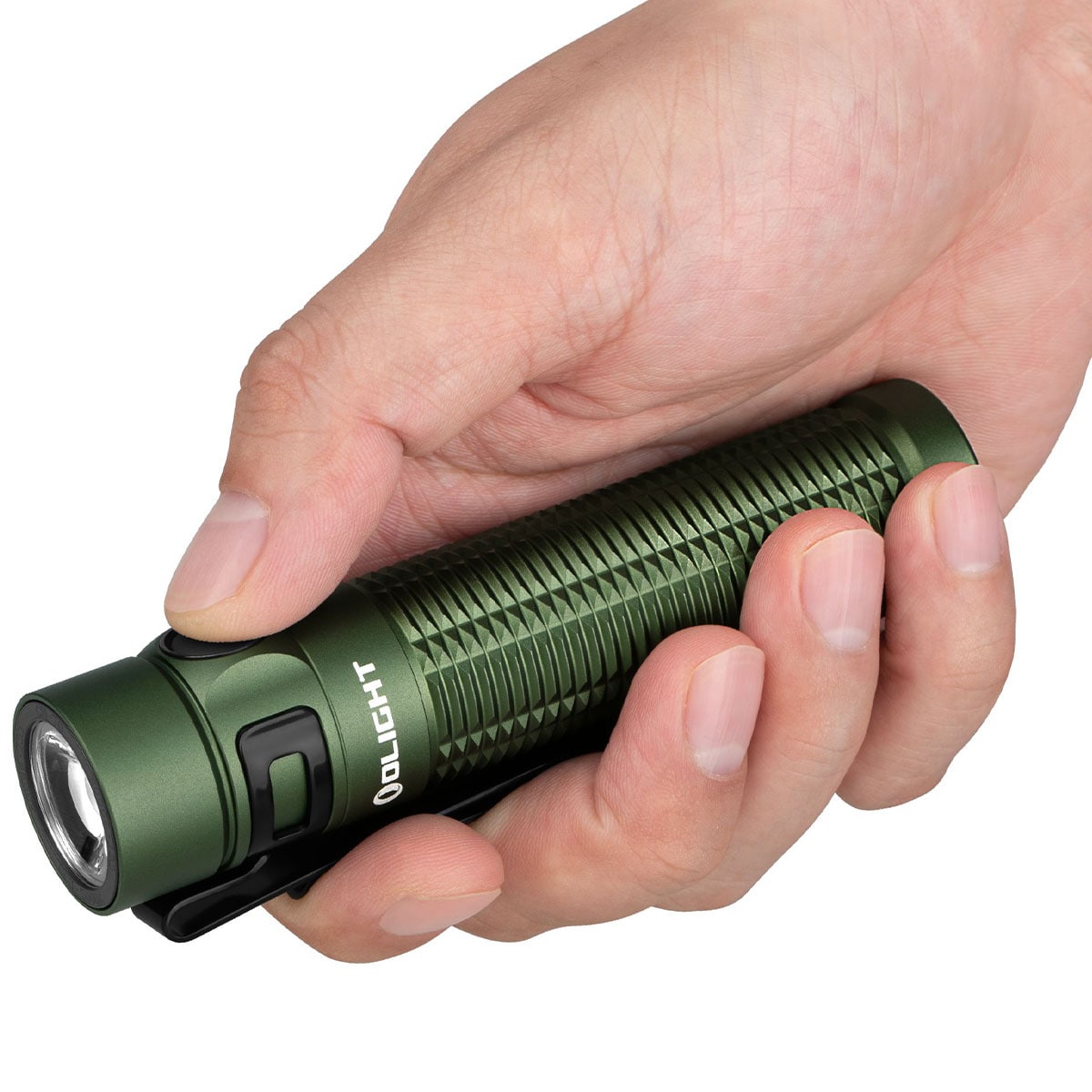 Akumulátorová svítilna Olight Baton 3 Pro Max Cool White OD Green - 2500 lumenů