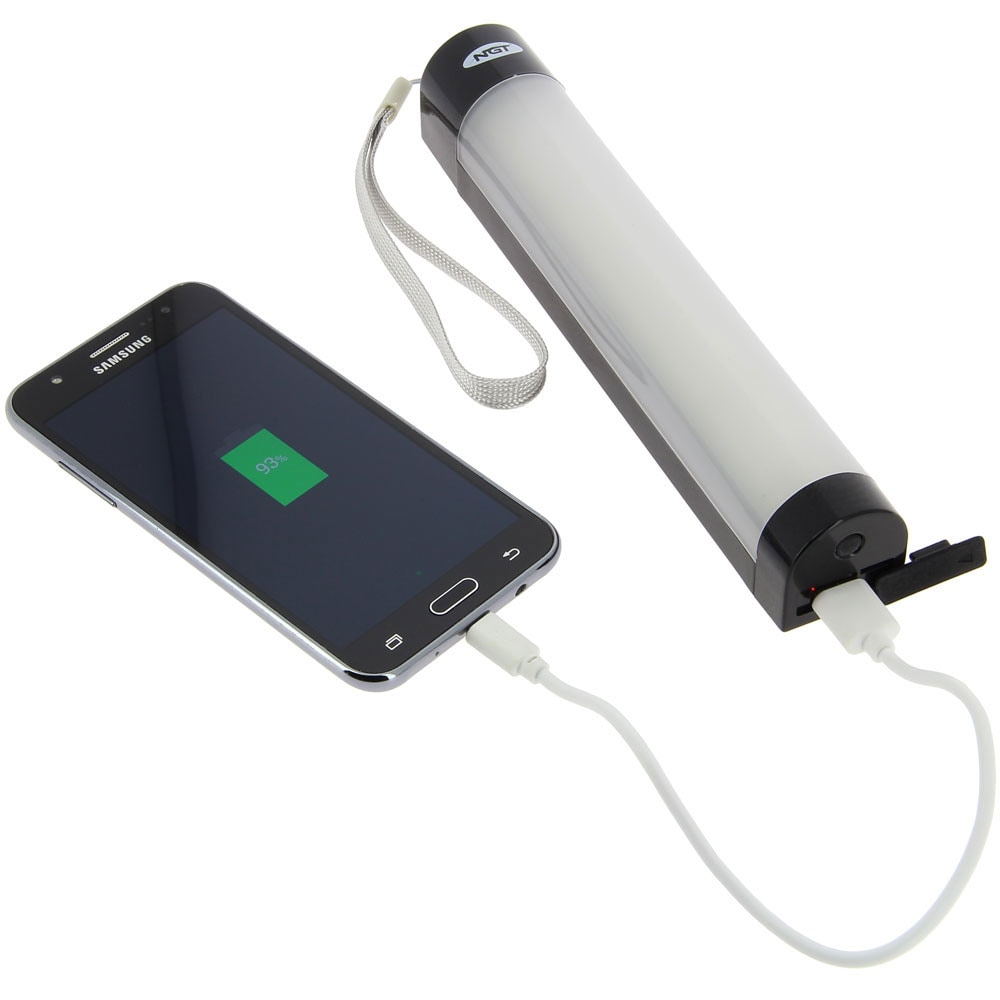 Lampa NGT Large Bivvy Light s powerbankou 2600 mAh - 200 lumenů