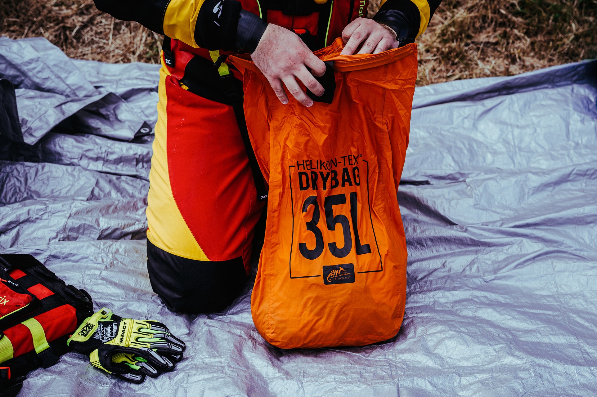 Vodotěsný vak Helikon-Tex Arid Dry Sack 35 l - Orange/Black
