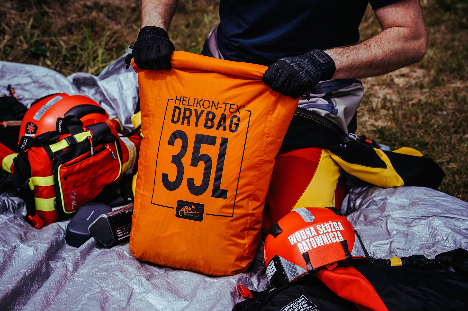 Vodotěsný vak Helikon-Tex Arid Dry Sack 35 l - Orange/Black