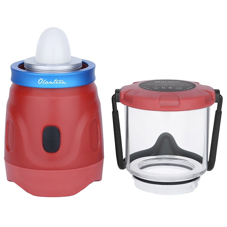 Kempingová lampa Olight Olantern Wine Red - 360 lumenů