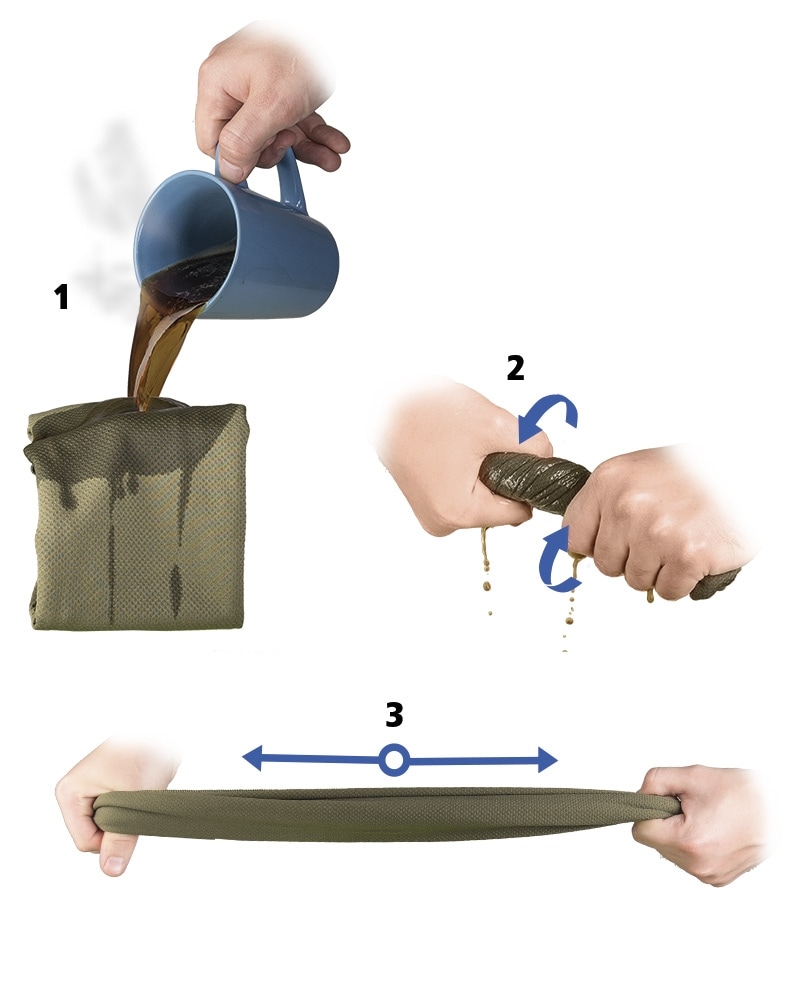 Ochranný chladicí šátek Mil-Tec Cool Down Towel - Olive