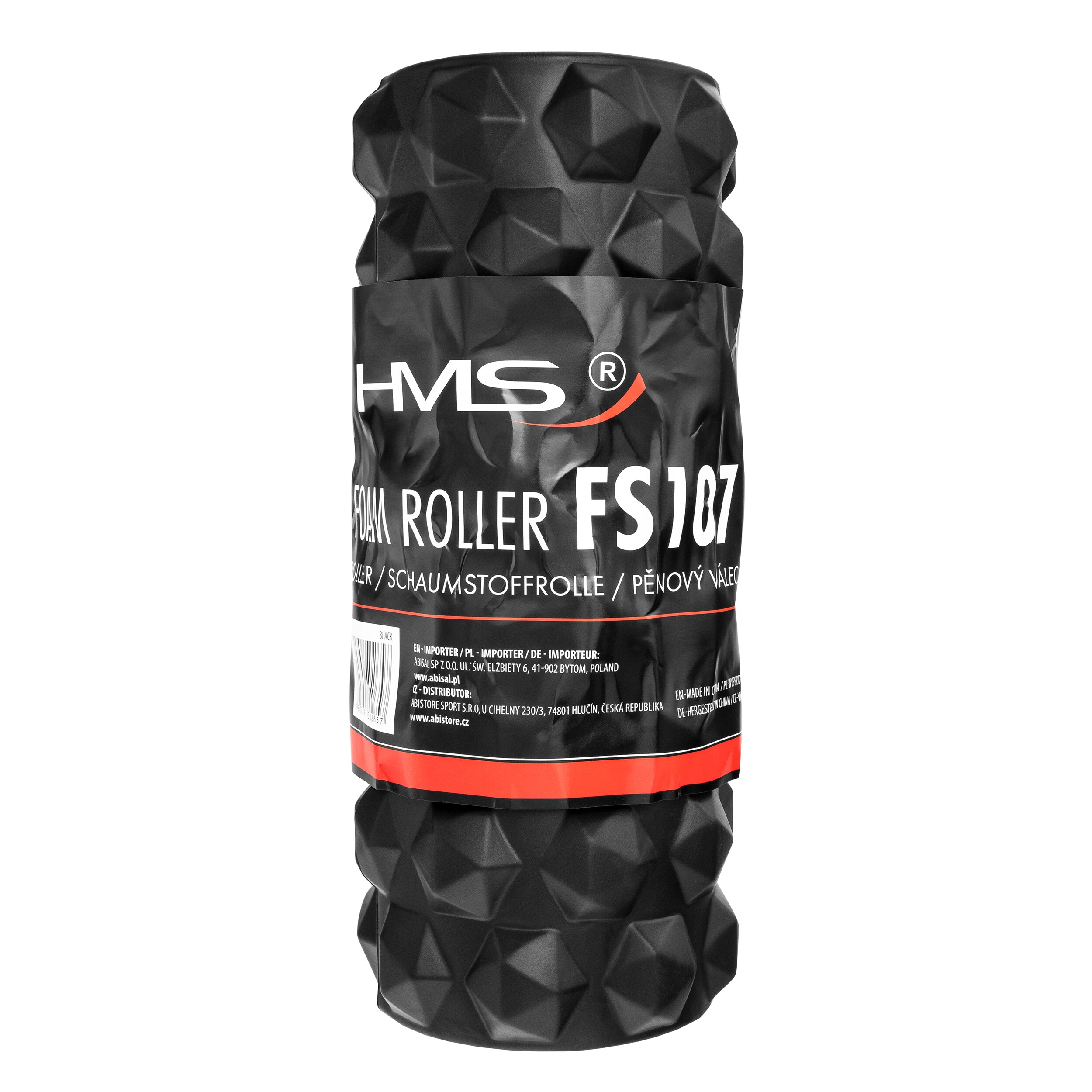 Pěnový váleček HMS Roller Fitness FS107 - černý