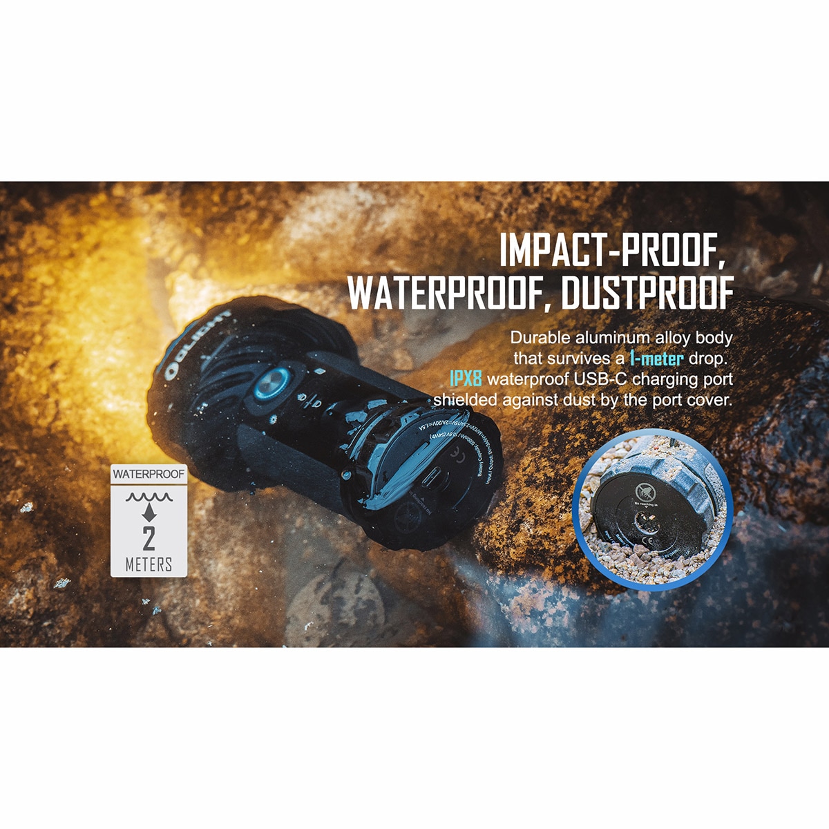 Nabíjecí svítilna Olight Marauder 2 Cool White s funkcí powerbanky - 14000 lumenů, dosah 800 m