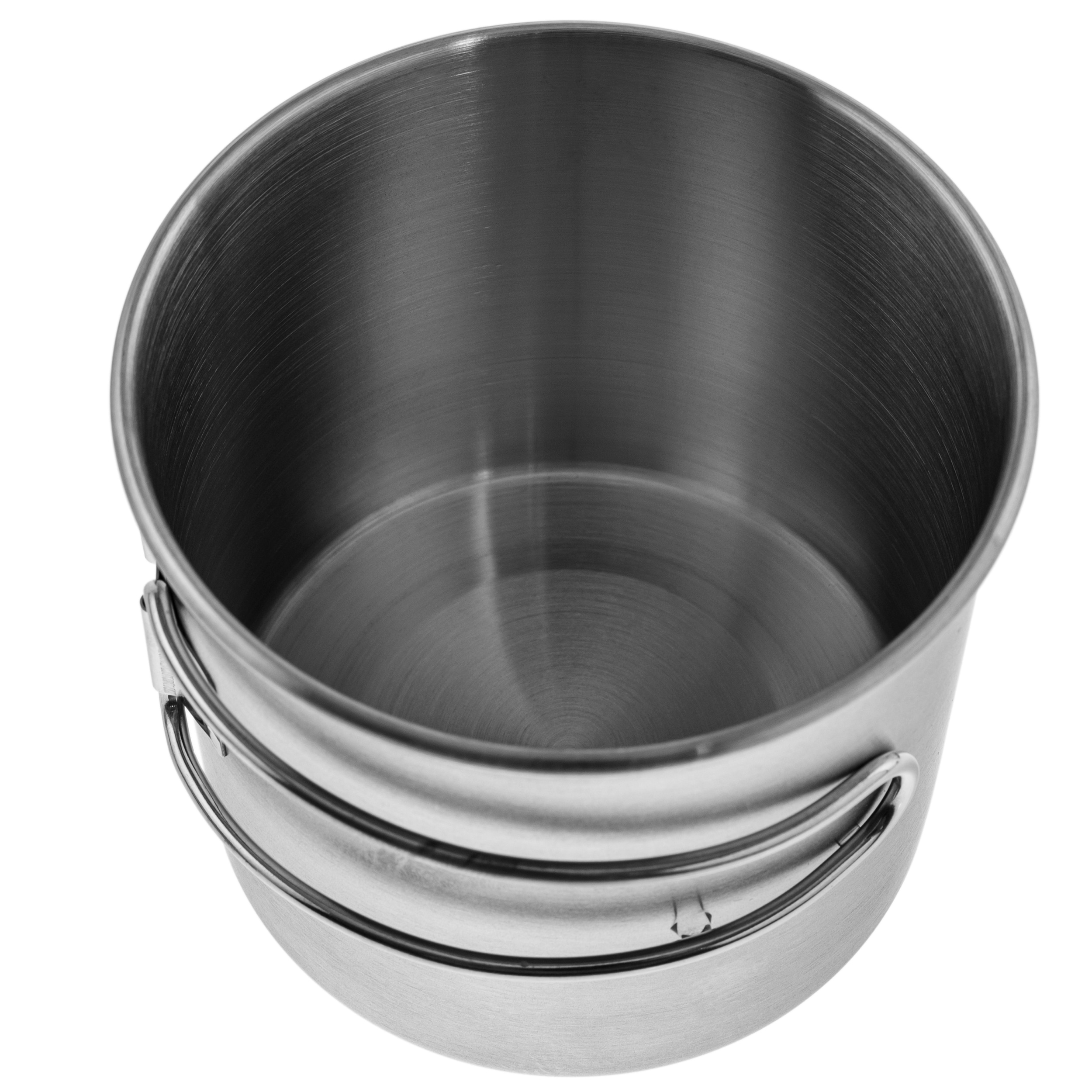 Ocelový hrnek Mil-Tec se skládacím držadlem 600 ml