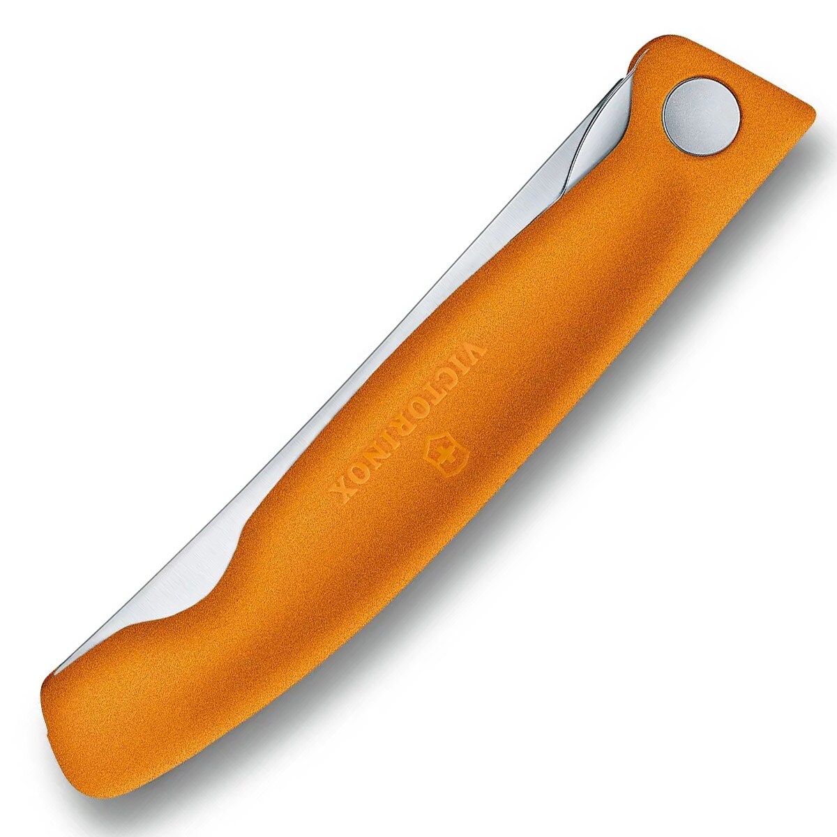 Skládací kuchyňský nůž Victorinox Orange – zubatá čepel se zaoblenou špičkou