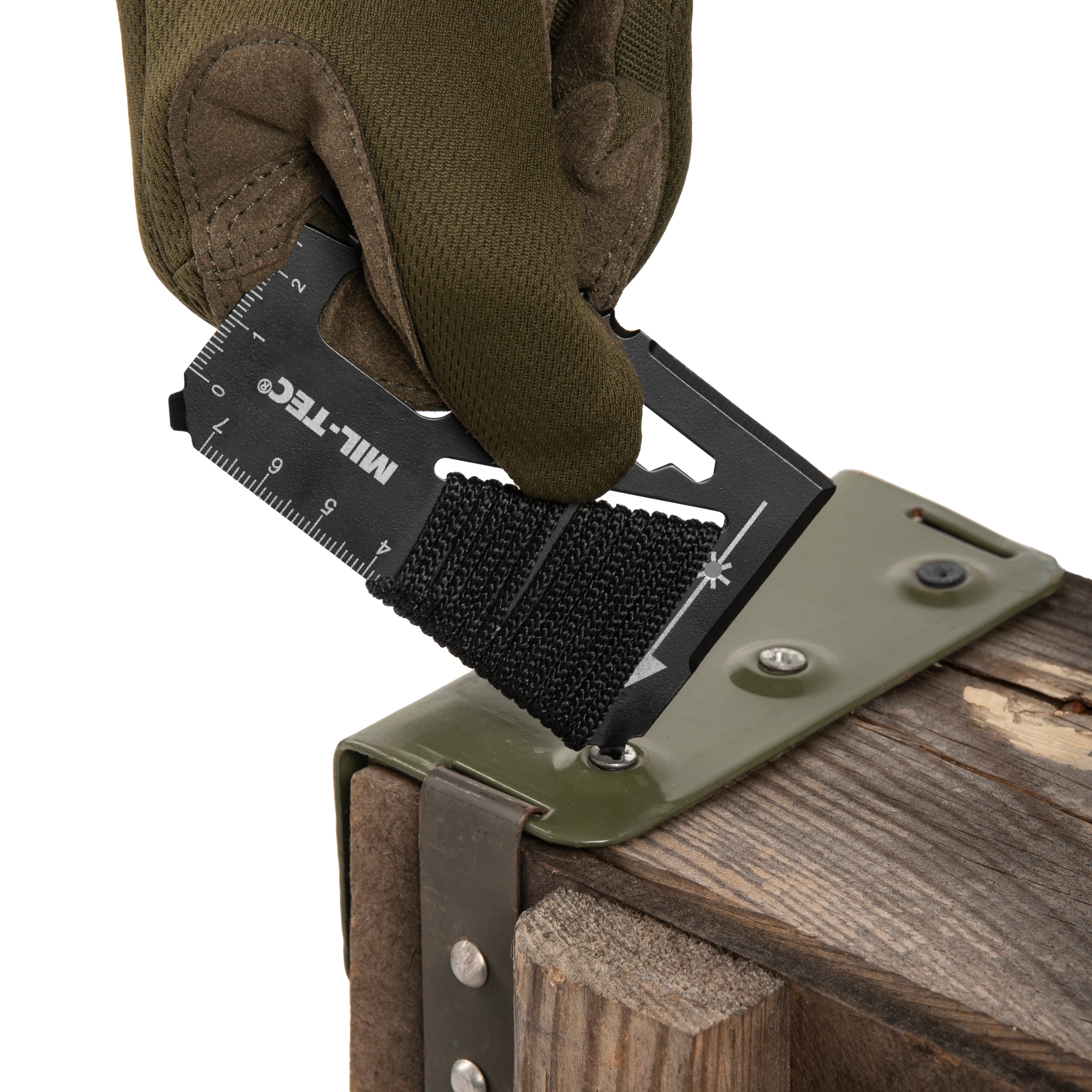 Survivalová karta Mil-Tec s lanem a pouzdrem