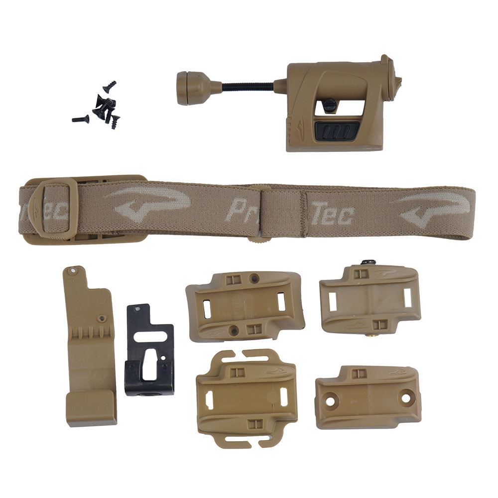 Svítilna na helmu Princeton Tec Charge Pro Tan - 55 lumenů