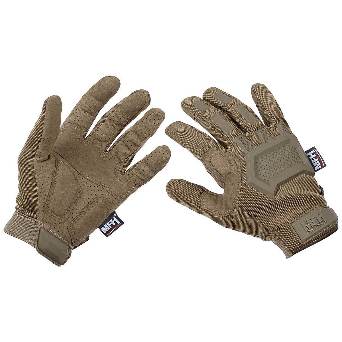 Taktické rukavice MFH Tactical Gloves Action - Coyote Tan