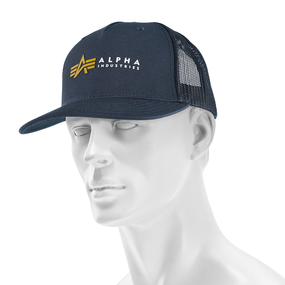Kšiltovka Alpha Industries Label Trucker Cap - Rep Blue