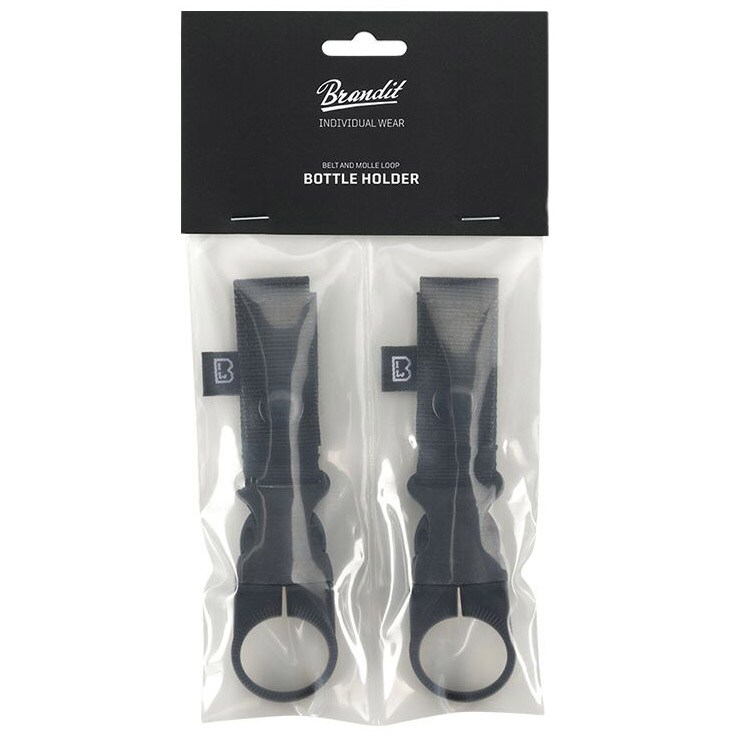 Držák na láhev Brandit Belt and MOLLE Loop Bottle Holder - 2 ks - Black