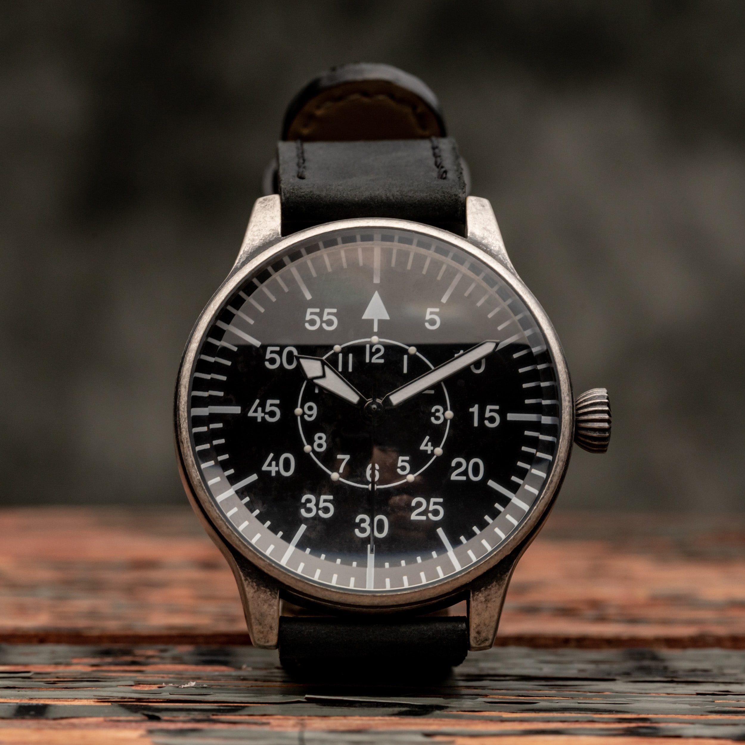 Hodinky Mil-Tec Army Retro Pilot Quartz Watch - Black