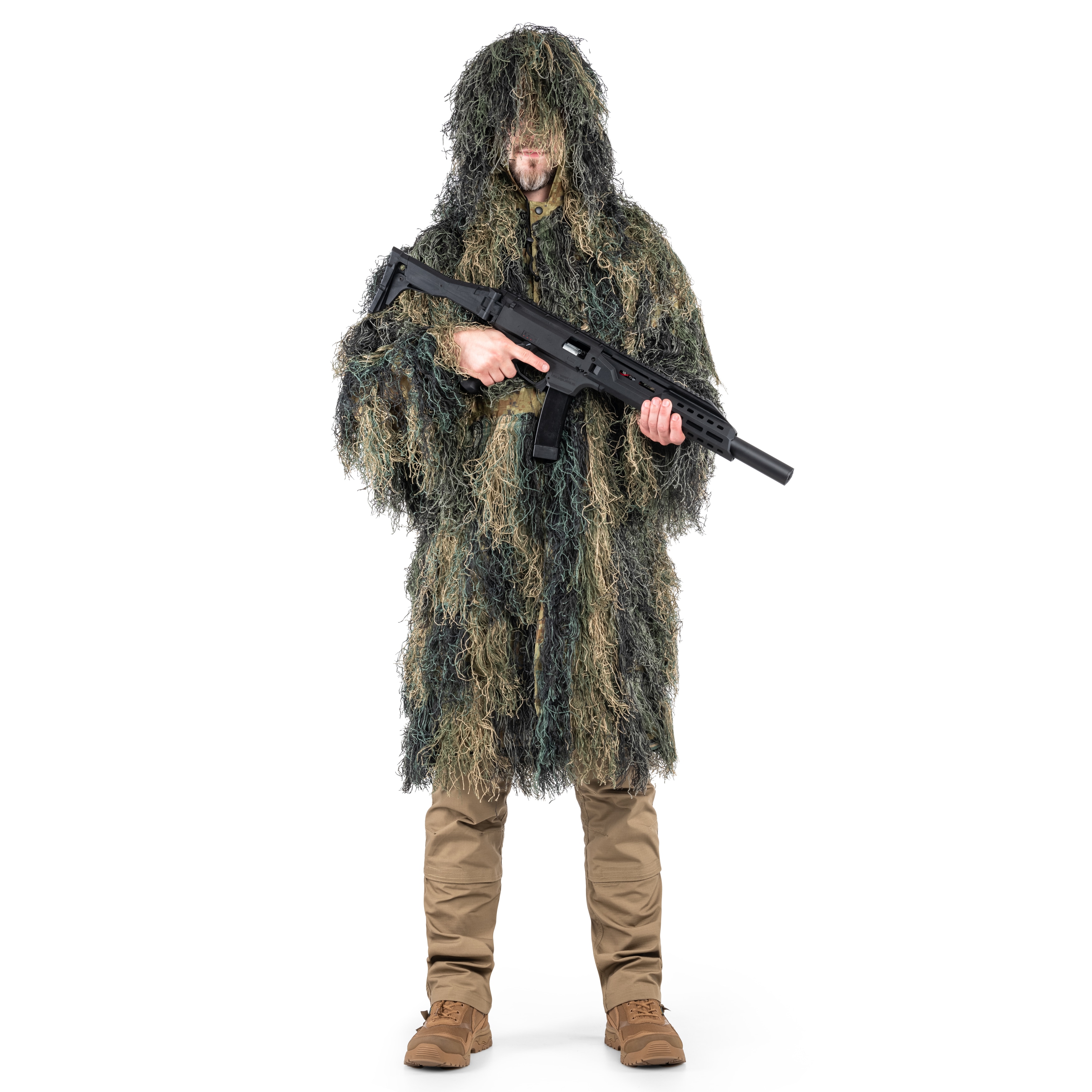 Maskovací oblek Mil-Tec Parka Ghillie Anti Fire Pro – Woodland