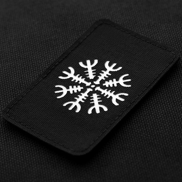 Fluorescenční nášivka M-Tac Helma hrůzy horizontální Laser Cut – Black/GID