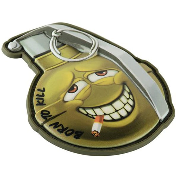 Nášivka M-Tac Born To Kill  v2 M67 3D PVC - Yellow/Silver