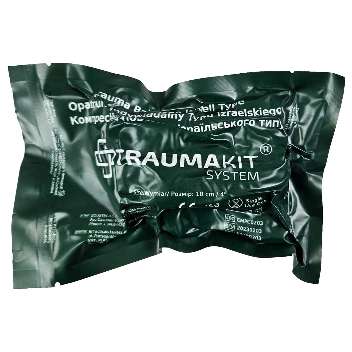 Individuální obvaz AedMax Trauma Kit izraelského typu 10 cm