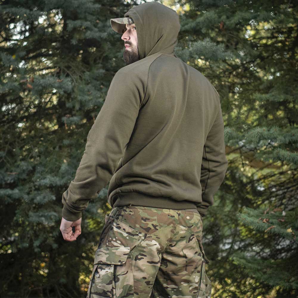 Mikina M-Tac Hoodie Cotton Raglan Hard - Dark Olive