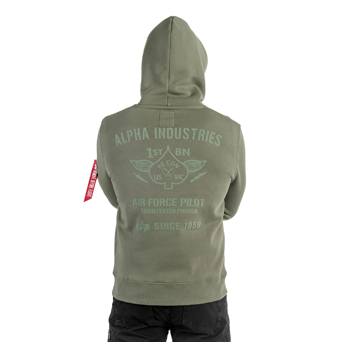 Mikina Alpha Industries Air Force Hoody - Dark Olive