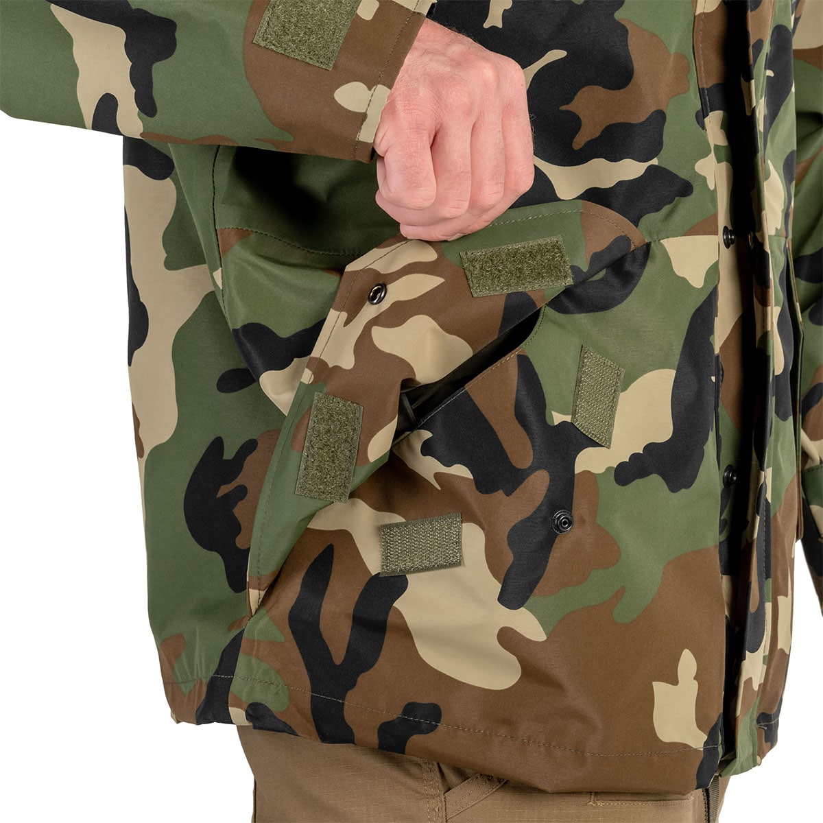 Bunda Mil-Tec Wet Weather 3-Layer Laminate Waterproof - Woodland