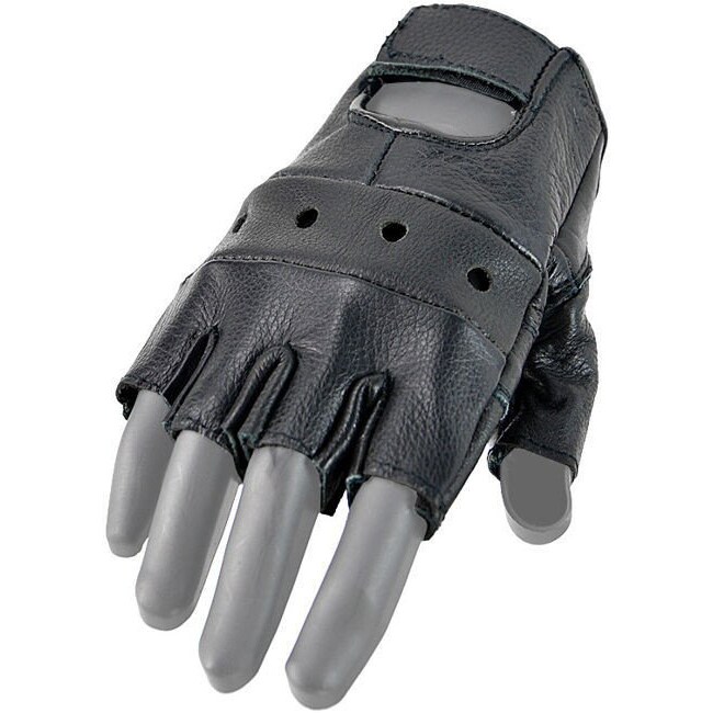 Rukavice Mil-Tec Biker Leather Fingerless - Black