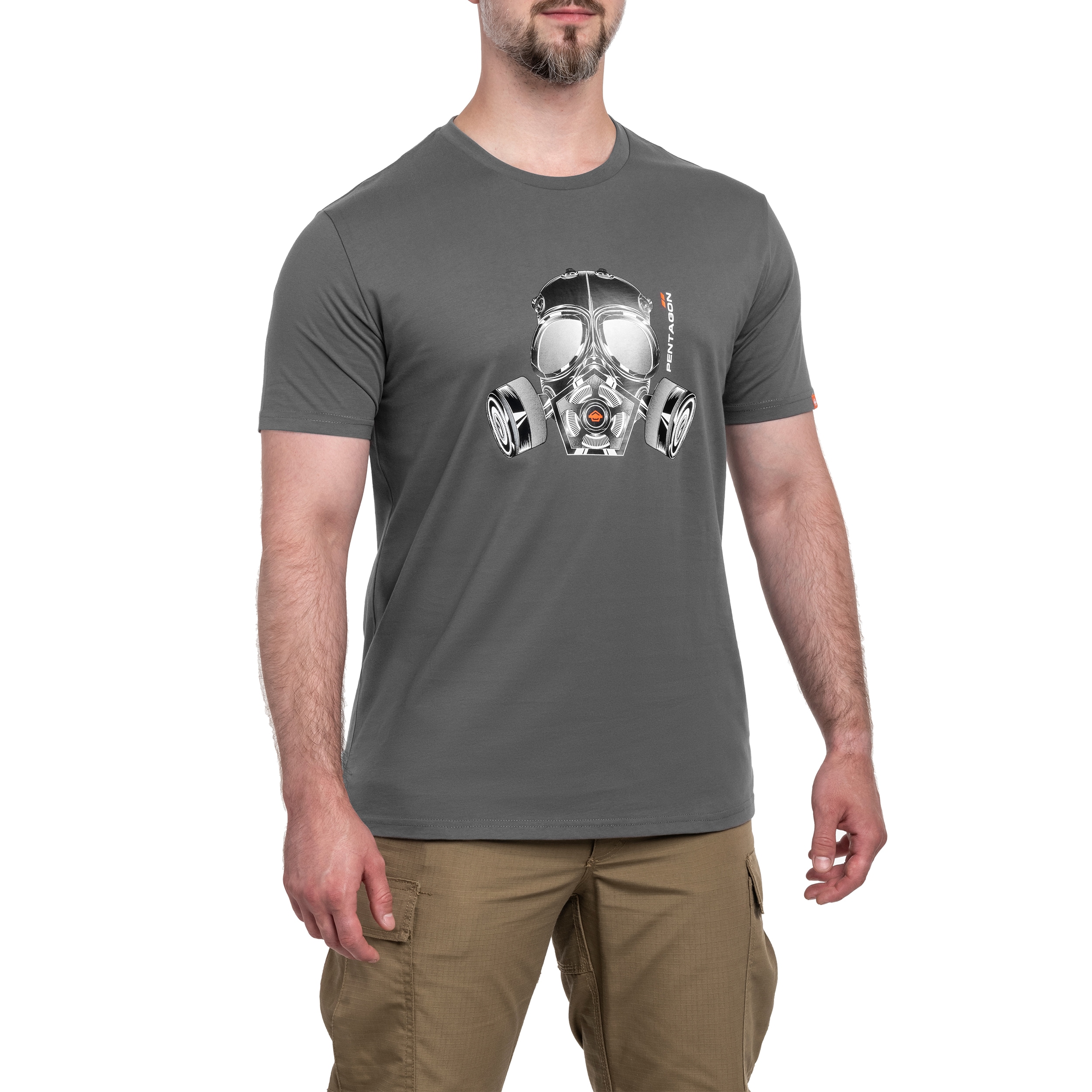 Tričko Pentagon „Gas-Mask“- Wolf Grey